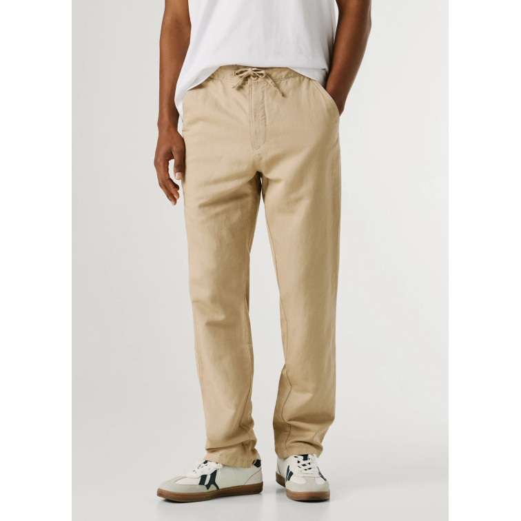 pantalon homme  pepe jeans pull on comfort chino linen