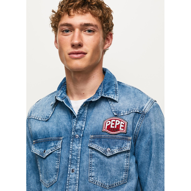 chemise homme  pepe jeans noah retro