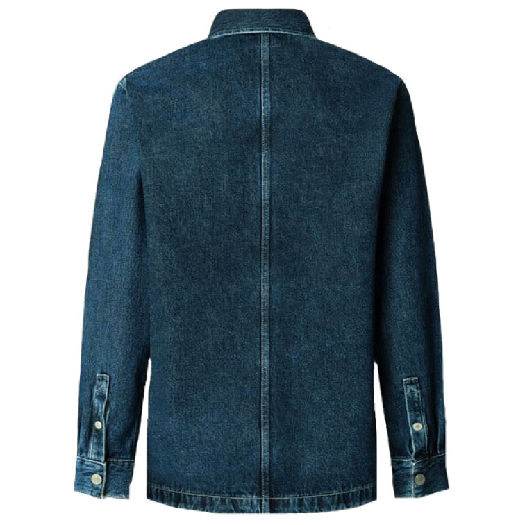 chemise homme  pepe jeans otto overshirt petrol blue