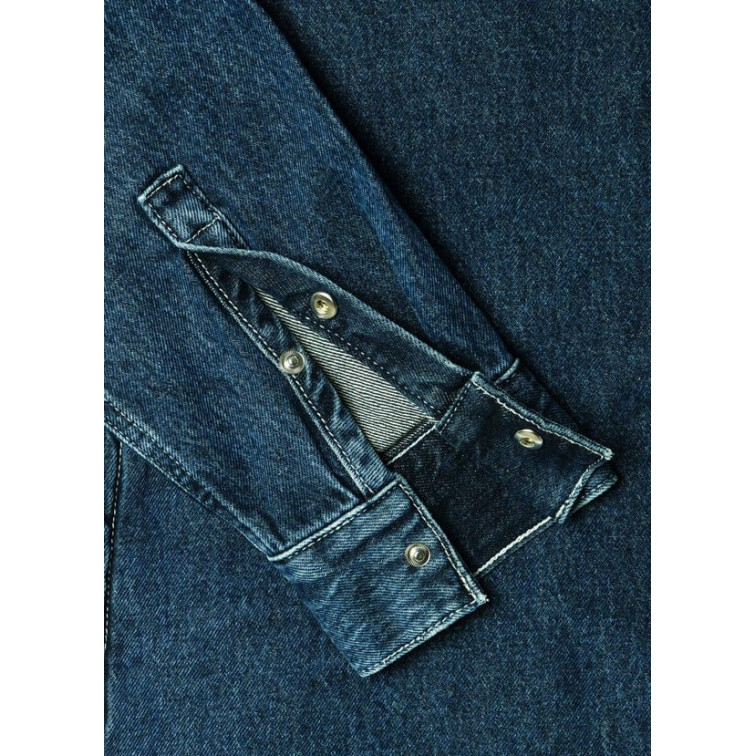 chemise homme  pepe jeans otto overshirt petrol blue