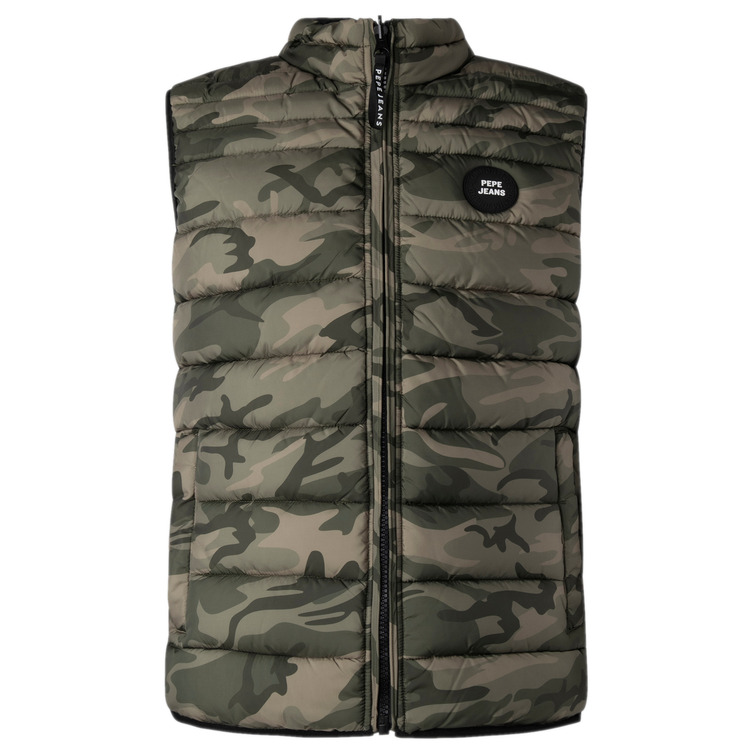 cazadora homme  pepe jeans jack vest camo