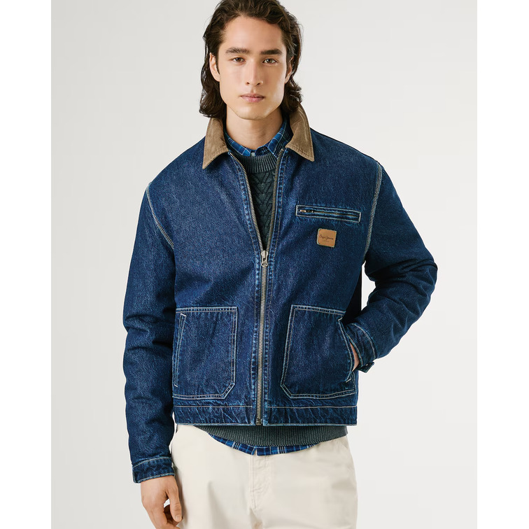 cazadora homme  pepe jeans workwear jacket dk blue