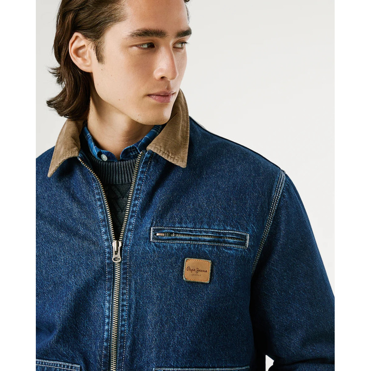 cazadora homme  pepe jeans workwear jacket dk blue