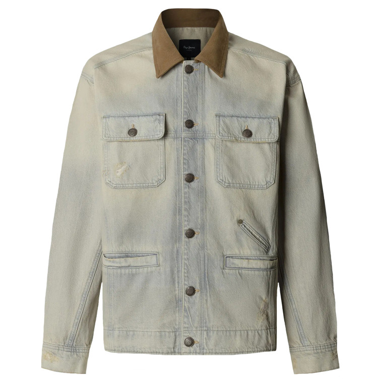 maillot homme  pepe jeans walt worker jacket tint grey