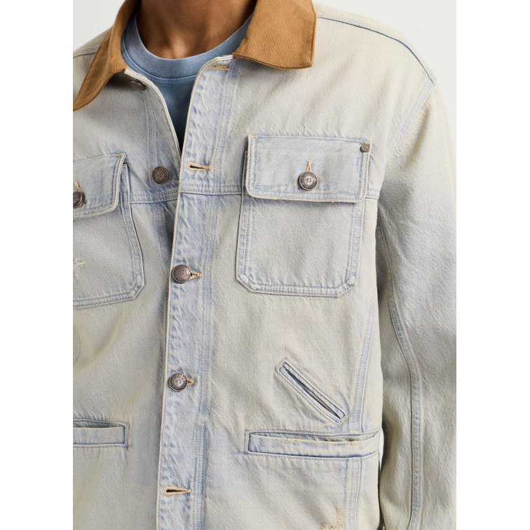maillot homme  pepe jeans walt worker jacket tint grey