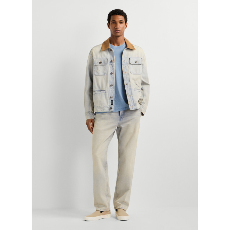 maillot homme  pepe jeans walt worker jacket tint grey