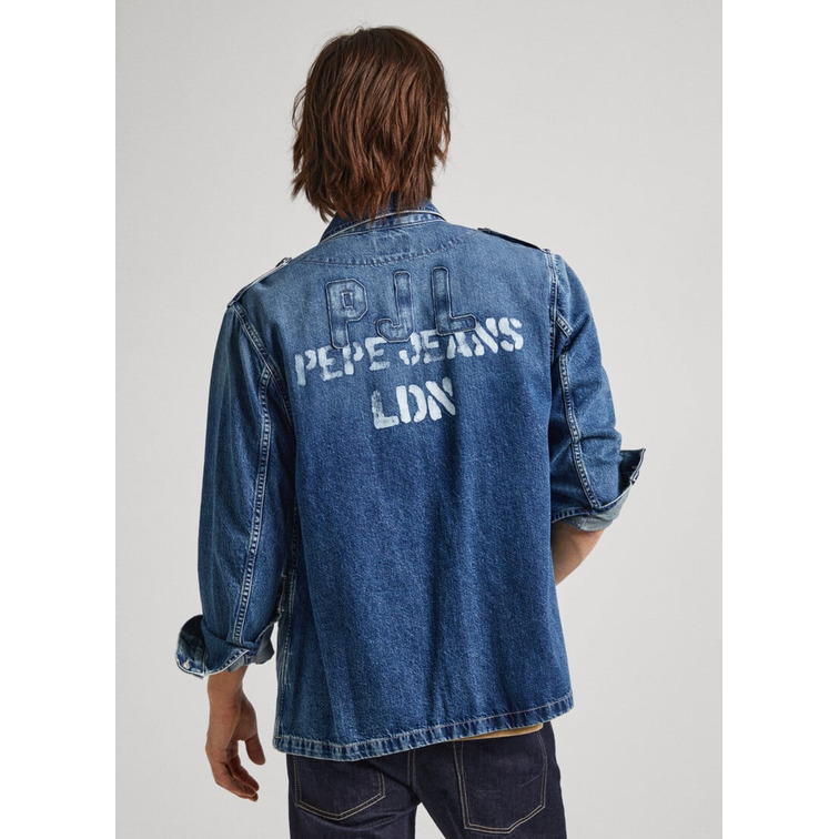 cazadora homme  pepe jeans luka stencil