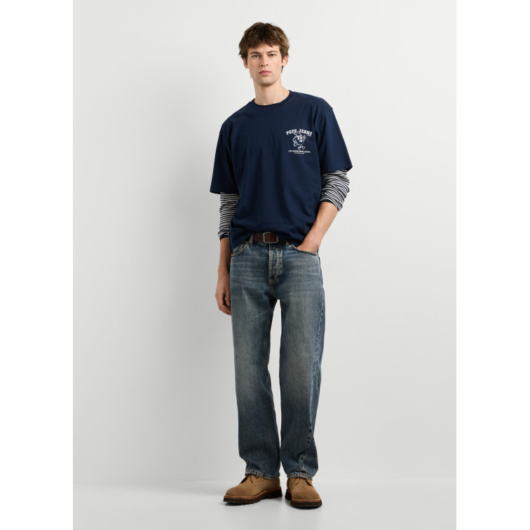t-shirt homme  pepe jeans coffeet tee
