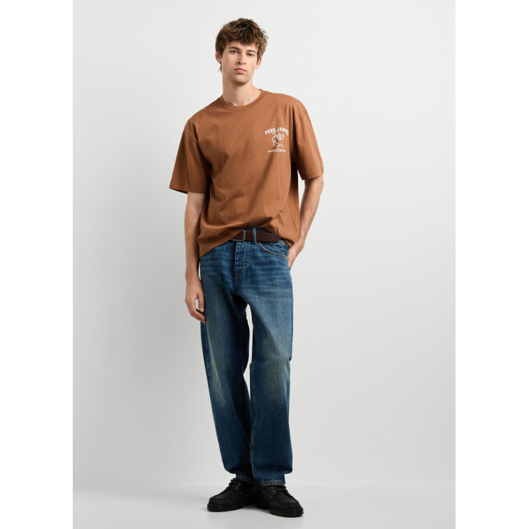 t-shirt homme  pepe jeans coffeet tee