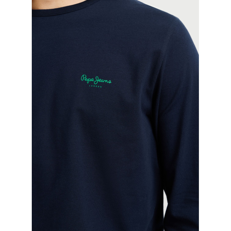 t-shirt homme  pepe jeans pjl73 original basic 2 long