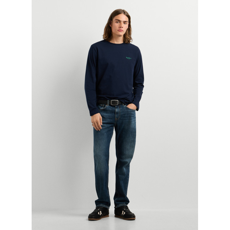 t-shirt homme  pepe jeans pjl73 original basic 2 long
