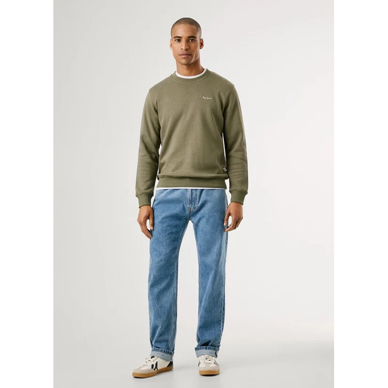sweat-shirt homme  pepe jeans macbeth small logo plain crew