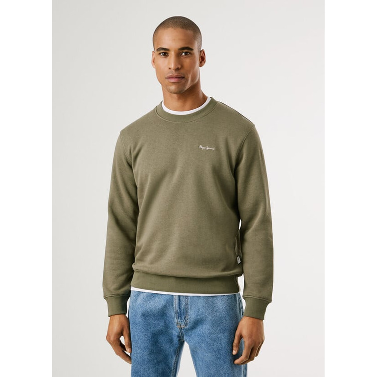 sweat-shirt homme  pepe jeans macbeth small logo plain crew