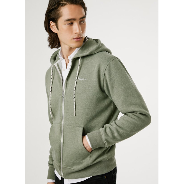 sweat-shirt homme  pepe jeans macbeth melange zip