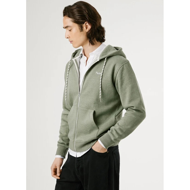 sweat-shirt homme  pepe jeans macbeth melange zip