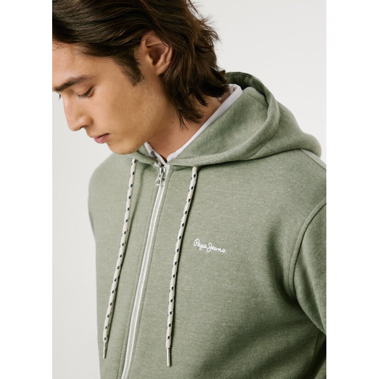 sweat-shirt homme  pepe jeans macbeth melange zip
