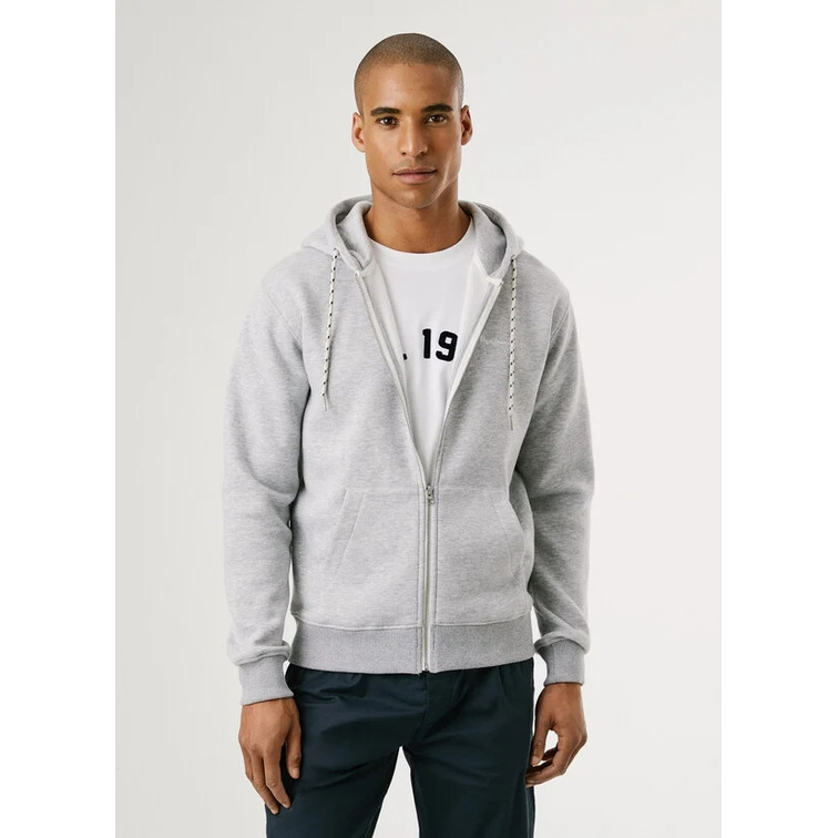 sweat-shirt homme  pepe jeans macbeth melange zip