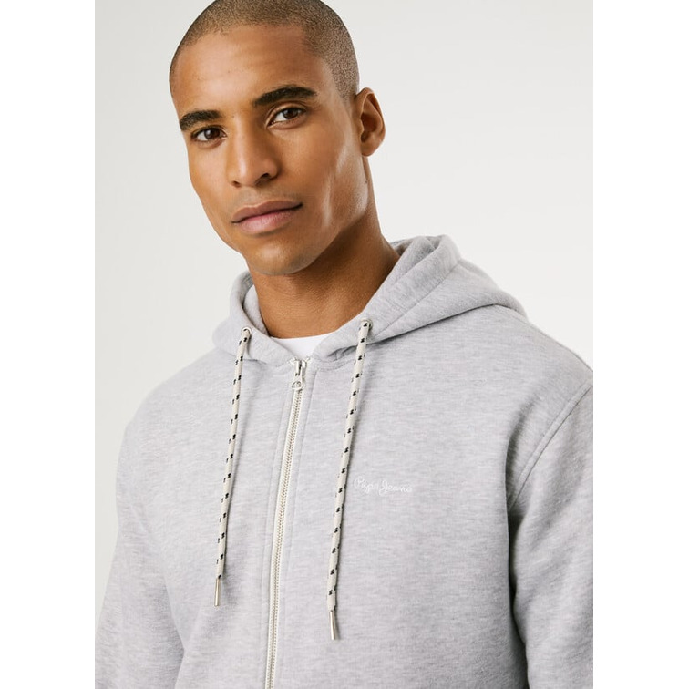 sweat-shirt homme  pepe jeans macbeth melange zip
