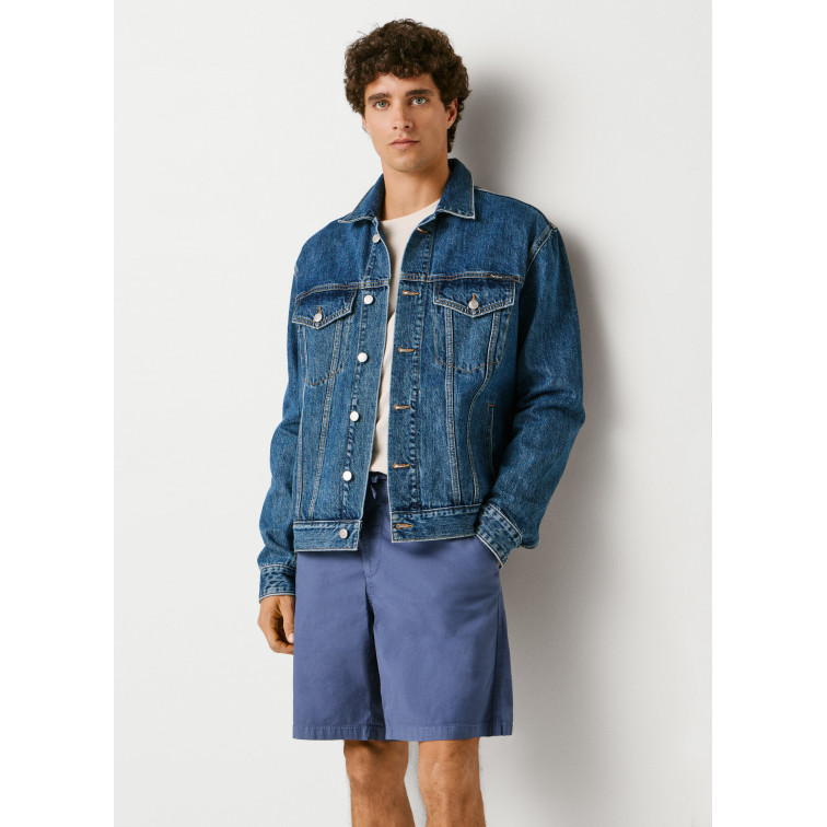 le short homme  pepe jeans relaxed pull on poplin short