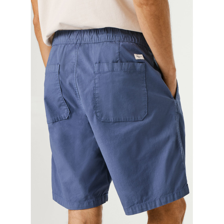 le short homme  pepe jeans relaxed pull on poplin short