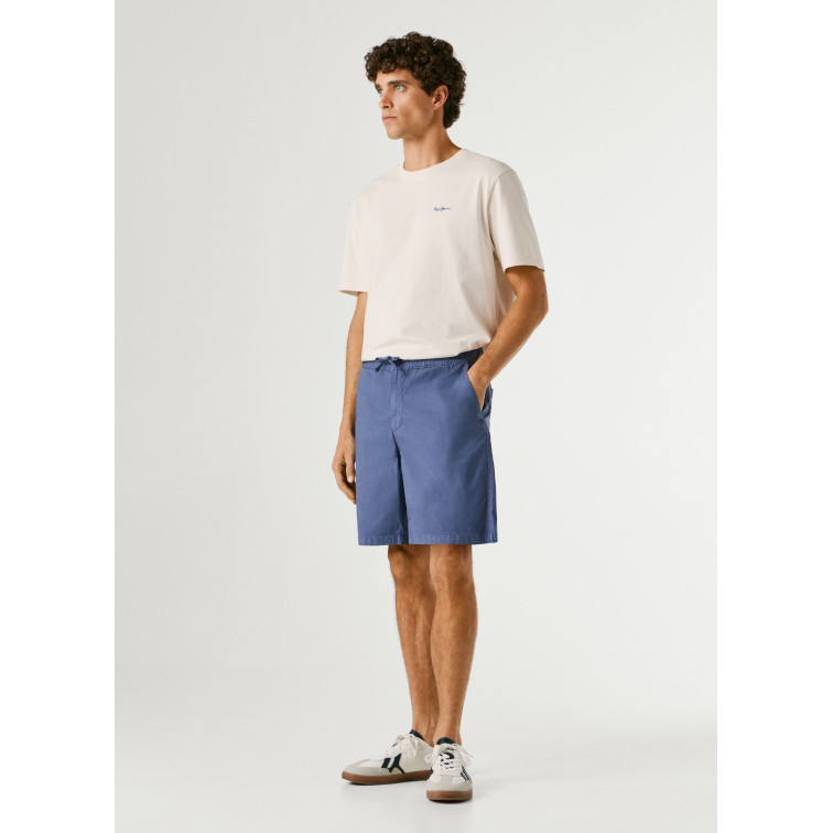 le short homme  pepe jeans relaxed pull on poplin short
