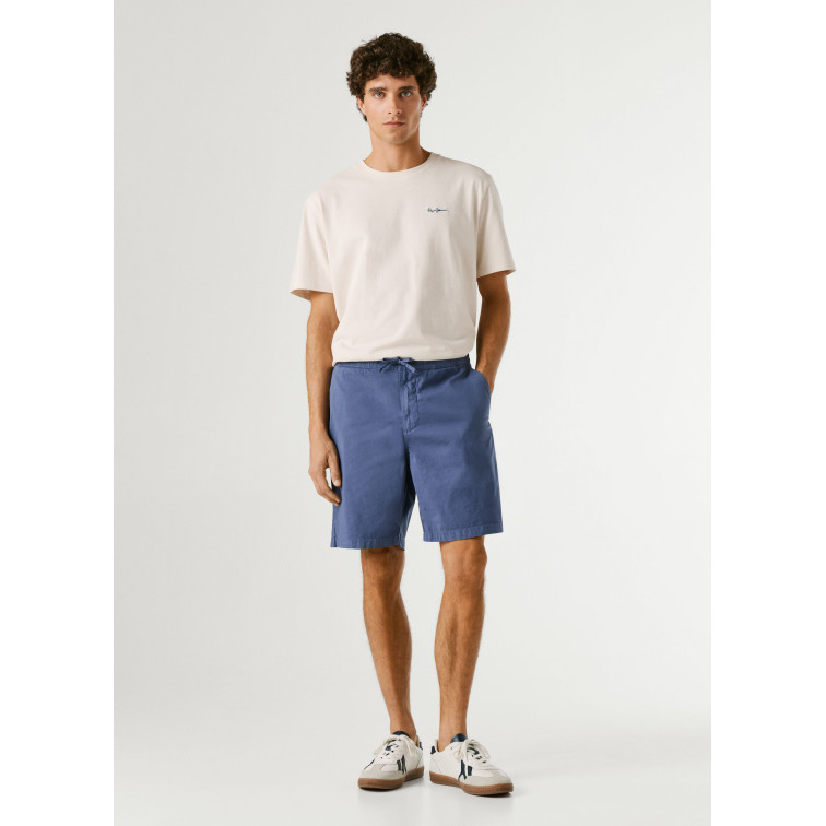 le short homme  pepe jeans relaxed pull on poplin short