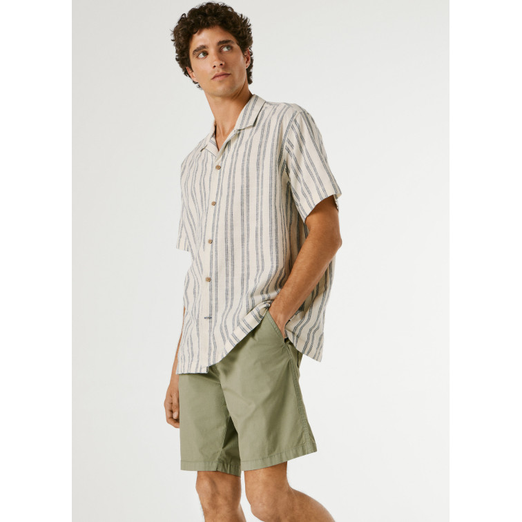 le short homme  pepe jeans relaxed pull on poplin short