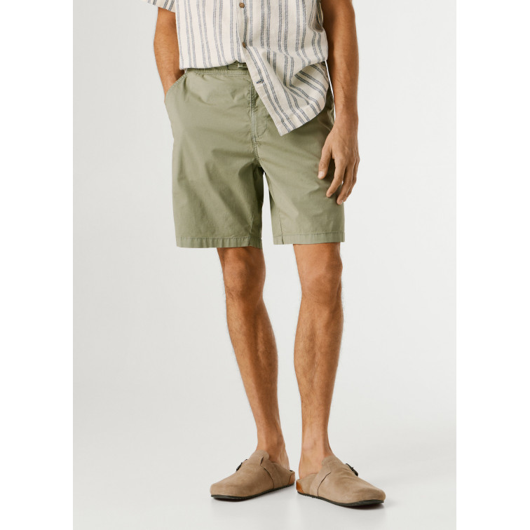le short homme  pepe jeans relaxed pull on poplin short
