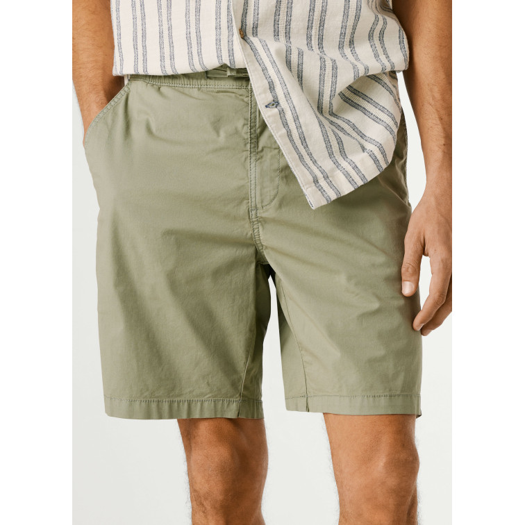 le short homme  pepe jeans relaxed pull on poplin short