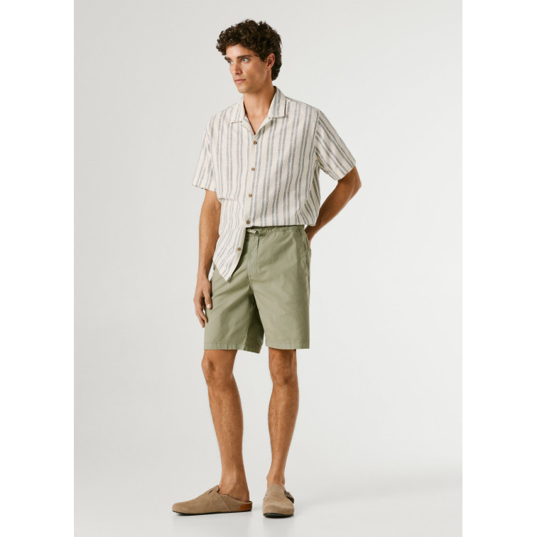 le short homme  pepe jeans relaxed pull on poplin short