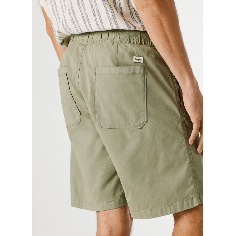 le short homme  pepe jeans relaxed pull on poplin short