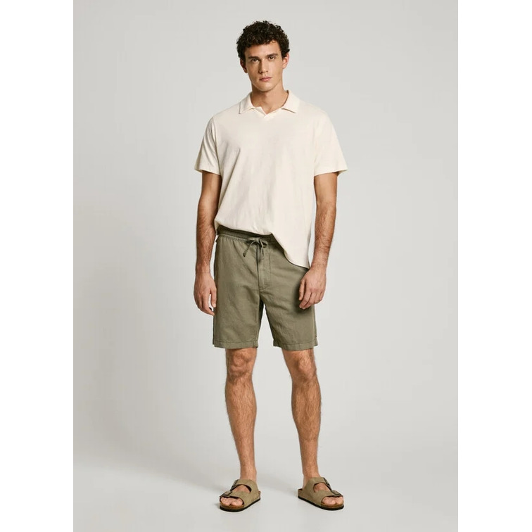 le short homme  pepe jeans relaxed linen smart shorts