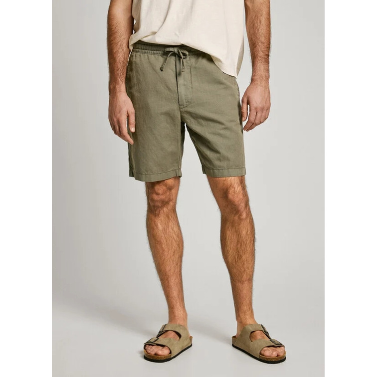 le short homme  pepe jeans relaxed linen smart shorts