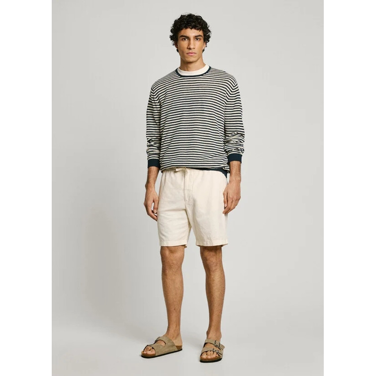 le short homme  pepe jeans relaxed linen smart shorts