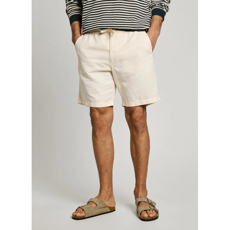 le short homme  pepe jeans relaxed linen smart shorts