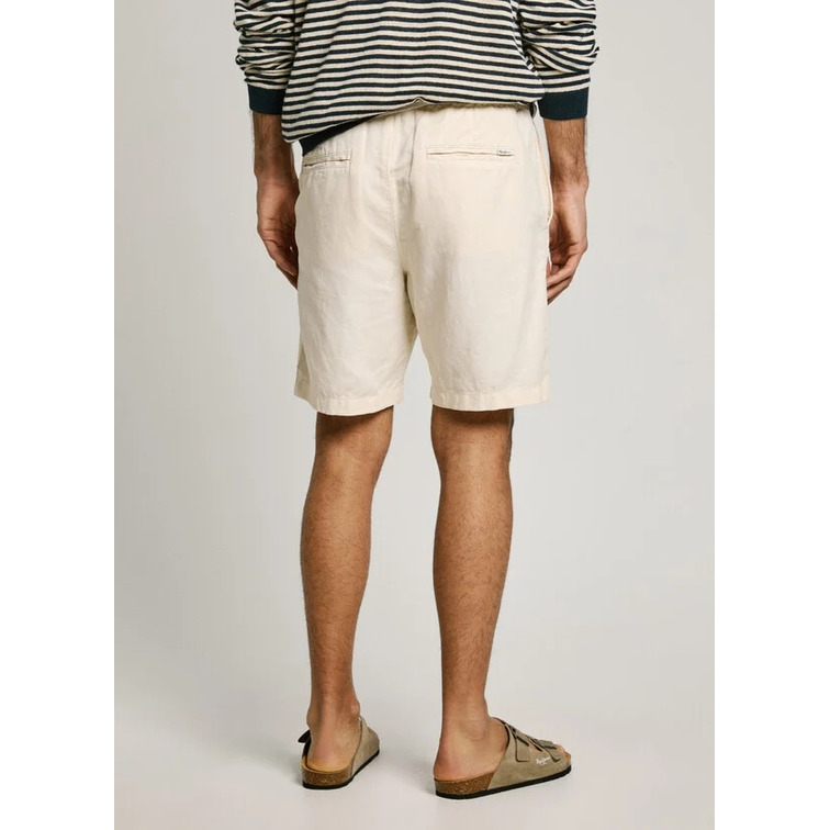le short homme  pepe jeans relaxed linen smart shorts