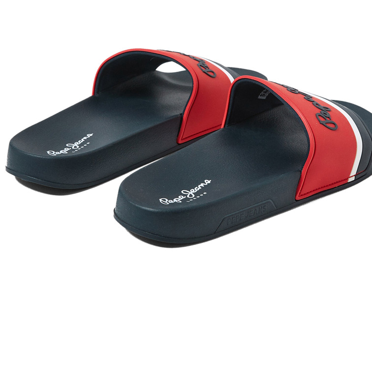 sandale logo latéral homme pepe jeans slider