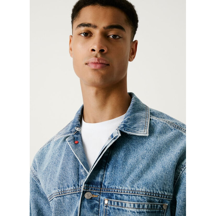 cazadora homme  pepe jeans hooded denim jacket