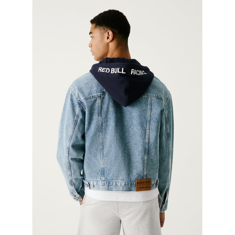 cazadora homme  pepe jeans hooded denim jacket