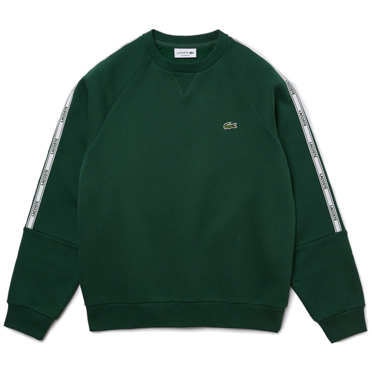sweatshirt à col rond en molleton de coton homme lacoste