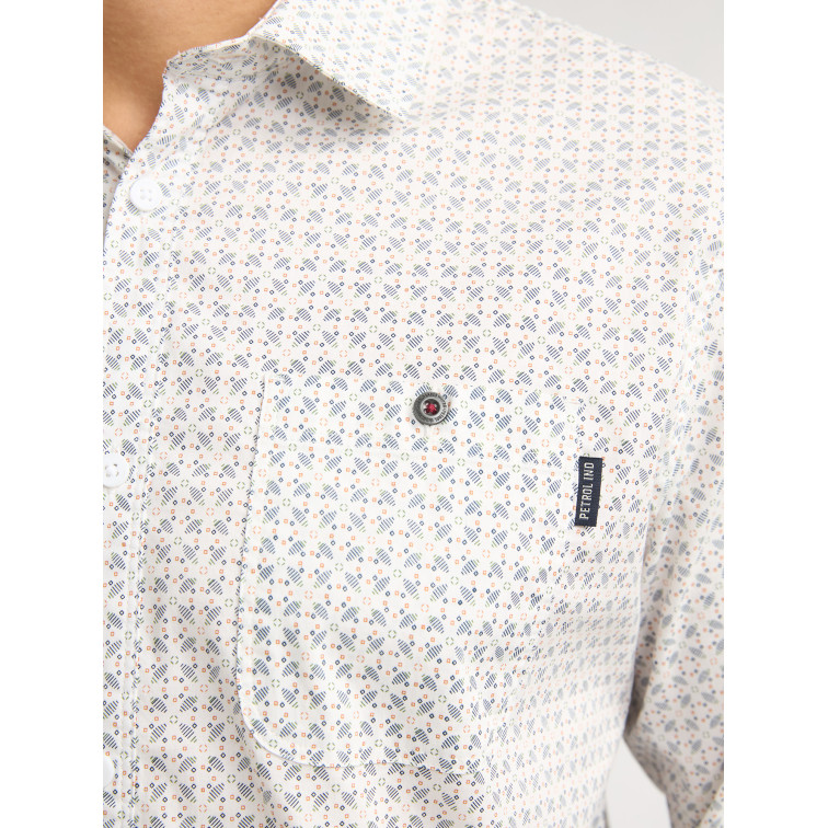 chemise homme  petrol industries men shirt long sleeve aop