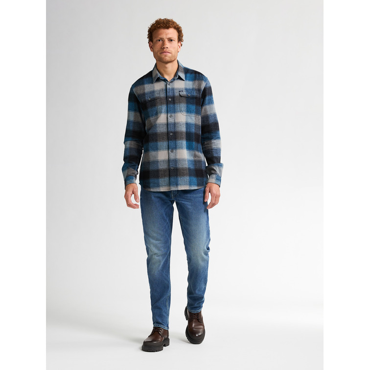 chemise homme  petrol industries men shirt long sleeve check