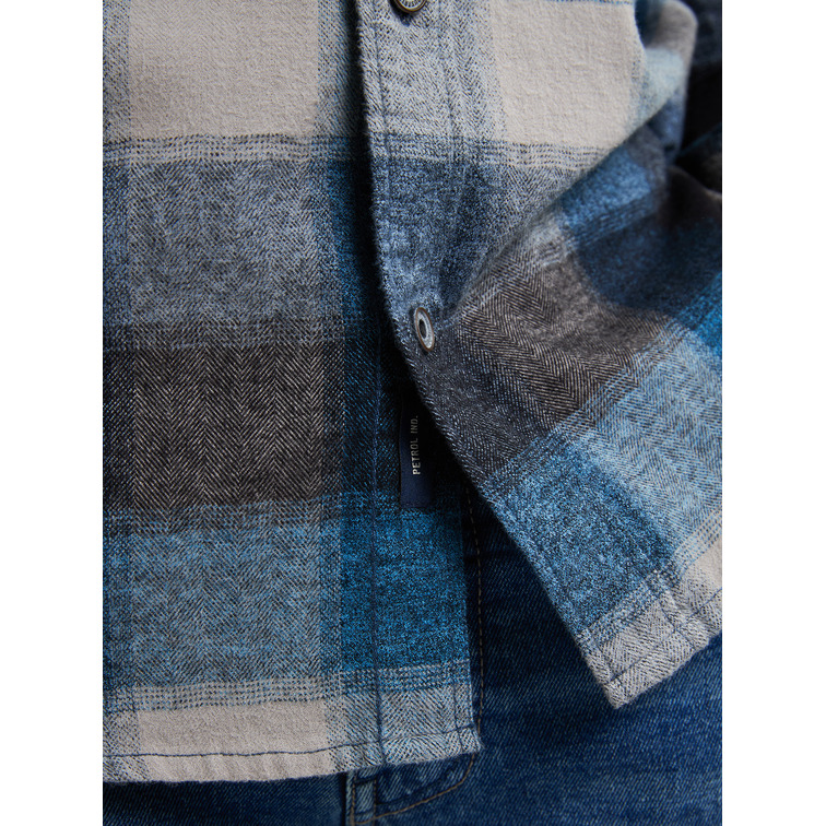 chemise homme  petrol industries men shirt long sleeve check