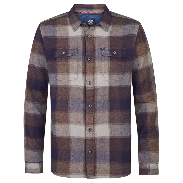 chemise homme  petrol industries men shirt long sleeve check
