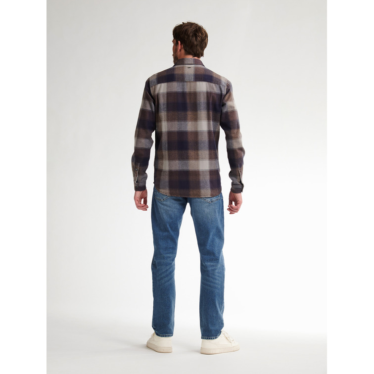 chemise homme  petrol industries men shirt long sleeve check