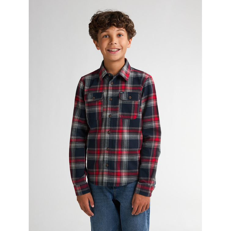 chemise garçon  petrol industries boys shirt long sleeve check