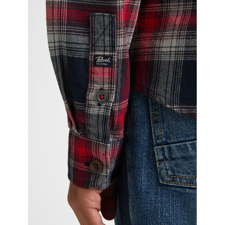 chemise garçon  petrol industries boys shirt long sleeve check