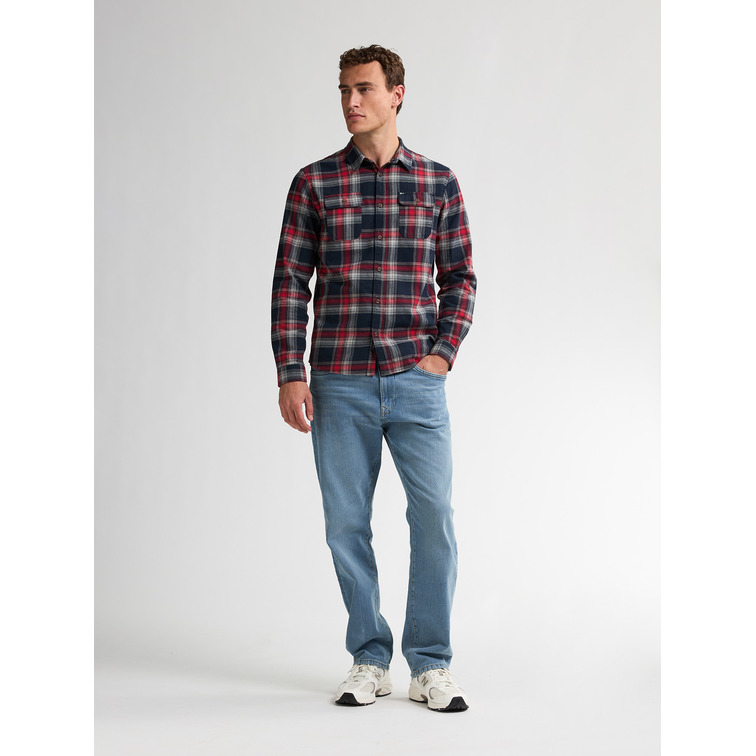 chemise homme  petrol industries men shirt long sleeve check
