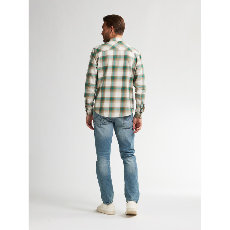 chemise homme  petrol industries men shirt long sleeve check