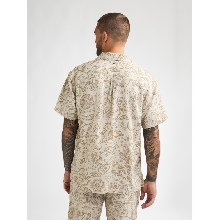 chemise homme  petrol industries men shirt short sleeve aop